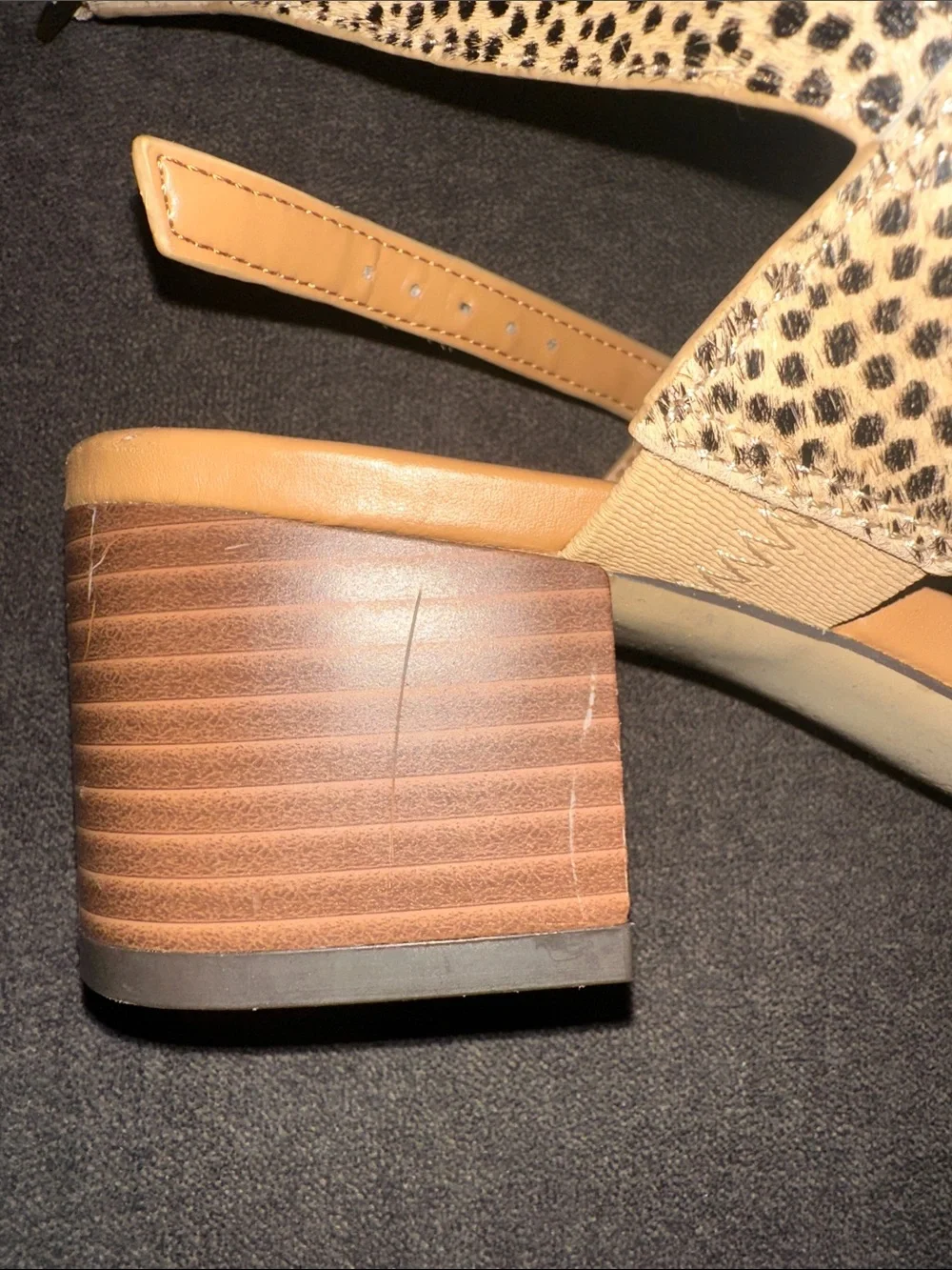Animal Print J Crew Block Heel Sandal